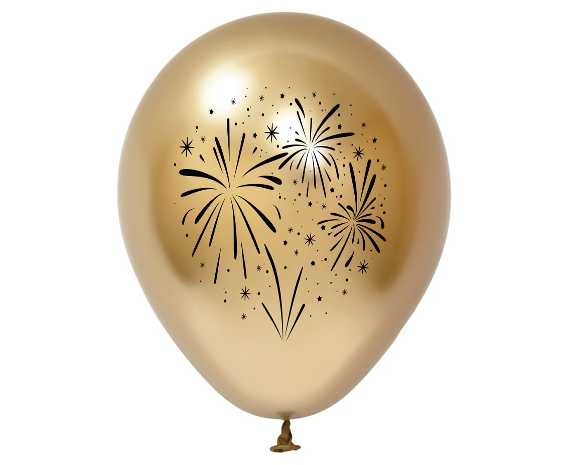 Balloons B&C 12", fireworks, 5pcs